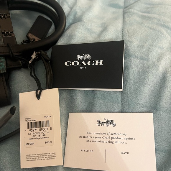 Coach bag with genuine snakeskin - Picture 6 of 8